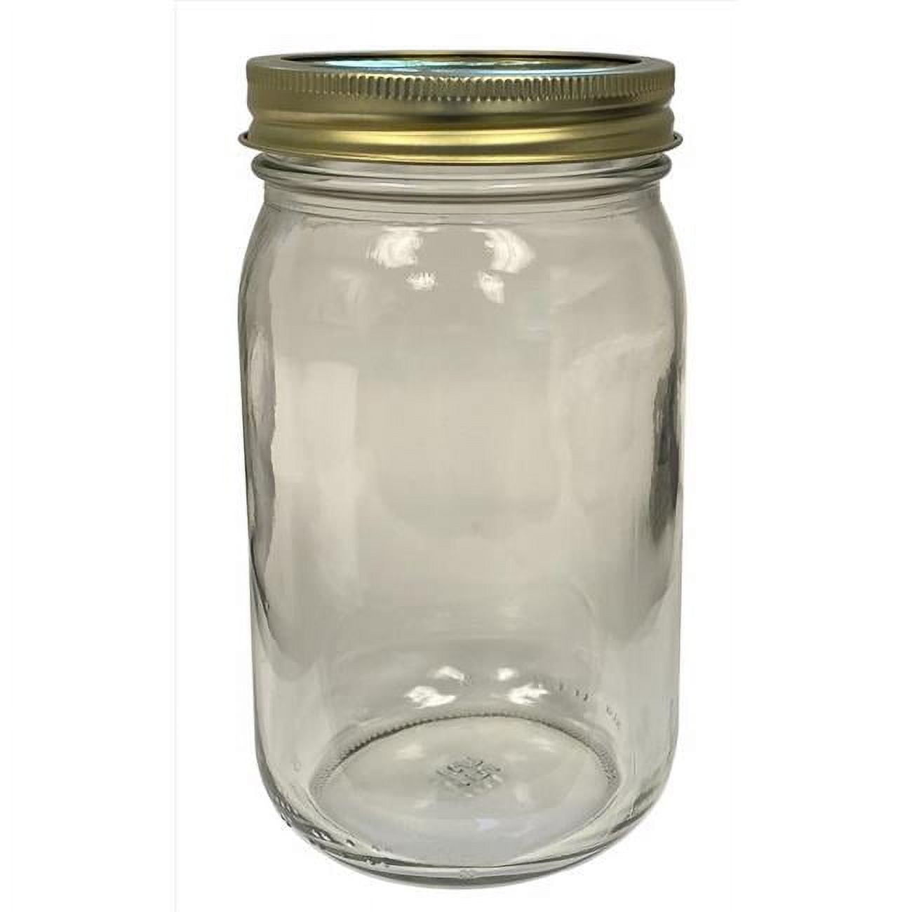32 oz Clear Glass Wide Mouth Canning Jar Set