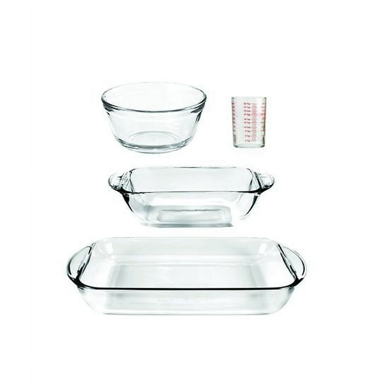 Anchor Hocking 4-Quart Glass Mixing Bowl, Set of 2, Clear