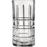 Manchester Clear Glass 16 oz Tumbler Set with Cut Pattern