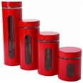 thumbnail image 1 of Anchor Hocking 4 Pc. Palladian Cherry Window Cylinder Set - 24 fl oz Food Canister, 1.1 quart Food Canister, 1.4 quart Food Canister, 2 quart Food Canister, 1 of 5