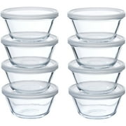 Anchor Hocking 8-Piece 6oz Custard Cup Set With Lids, (2) 4 Packs