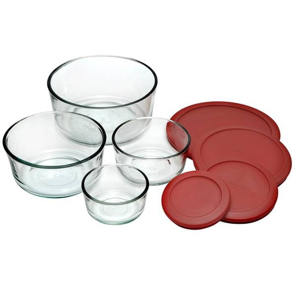 Anchor Hocking 8Piece Clear Glass Food Storage Set