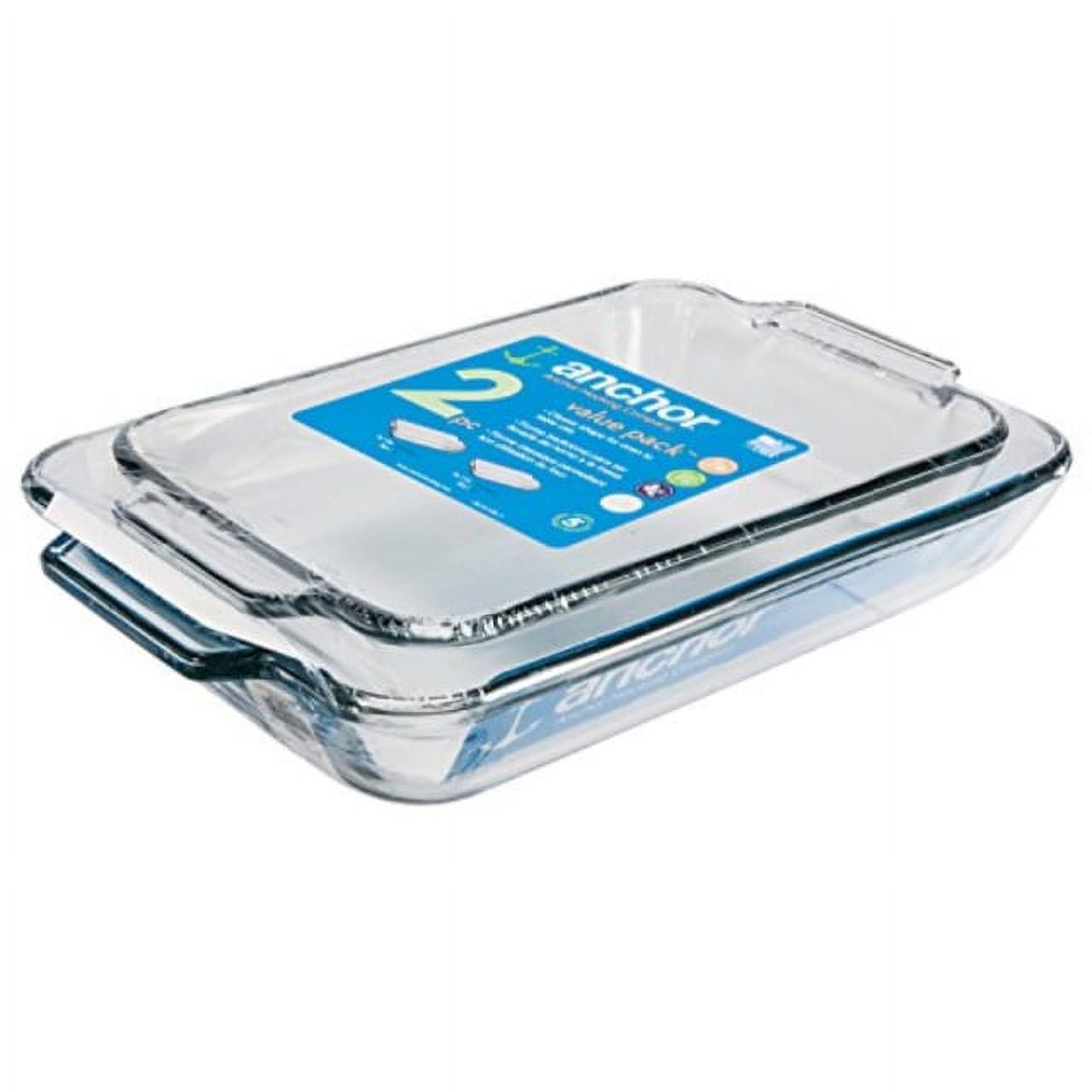 Anchor Hocking Oven Basics Glass Baking Dishes, Rectangular Value Pack, Set of 2