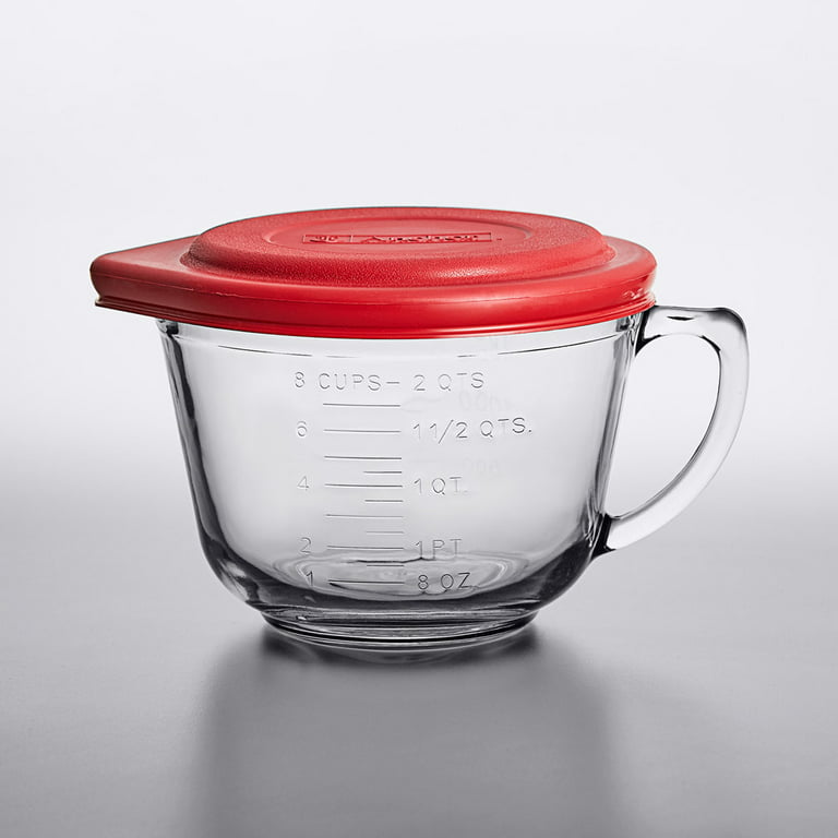 8 Cup Large Glass Measuring Cup - Kitchen Mixing Bowl Liquid