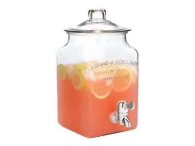 Clear Glass 1.5 Gallon Beverage Dispenser with Spigot