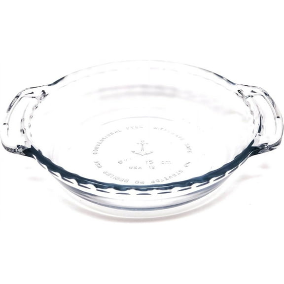 Anchor Hocking Clear Glass Deep Dish Personal Pie Plate Dish - 6 inches Wide