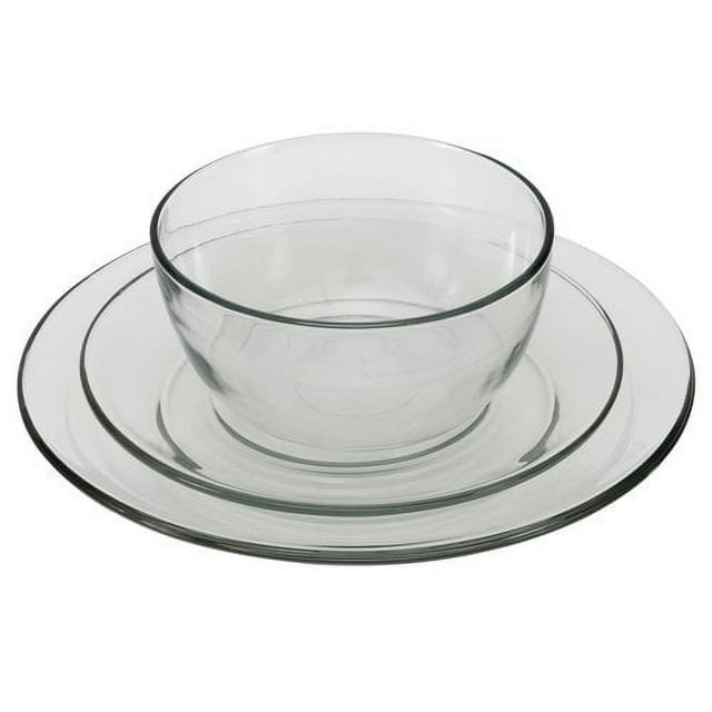 Anchor Hocking Clear Presence Clear Glass Dinnerware Set, 12 Piece