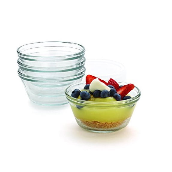 Anchor Hocking Clear Glass Custard Cup, 4 Piece