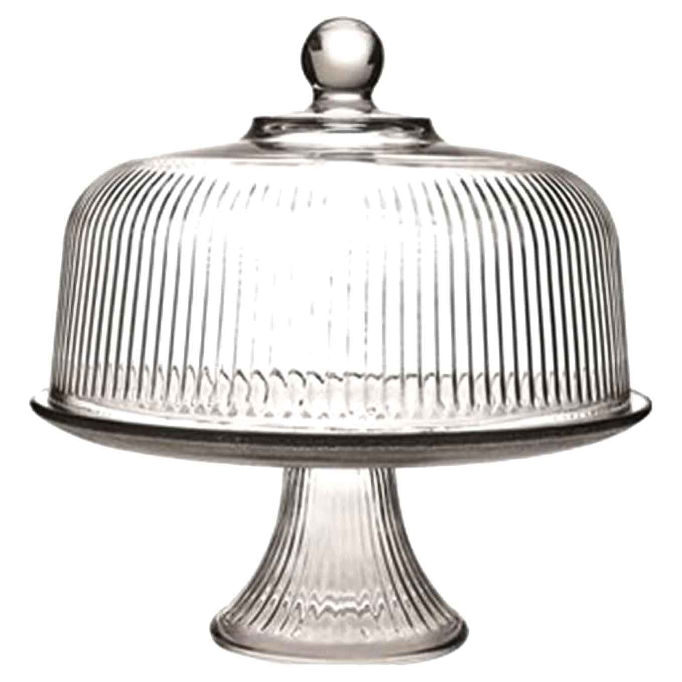 Anchor Hocking Glass 2-Tier Cake Set, Polished