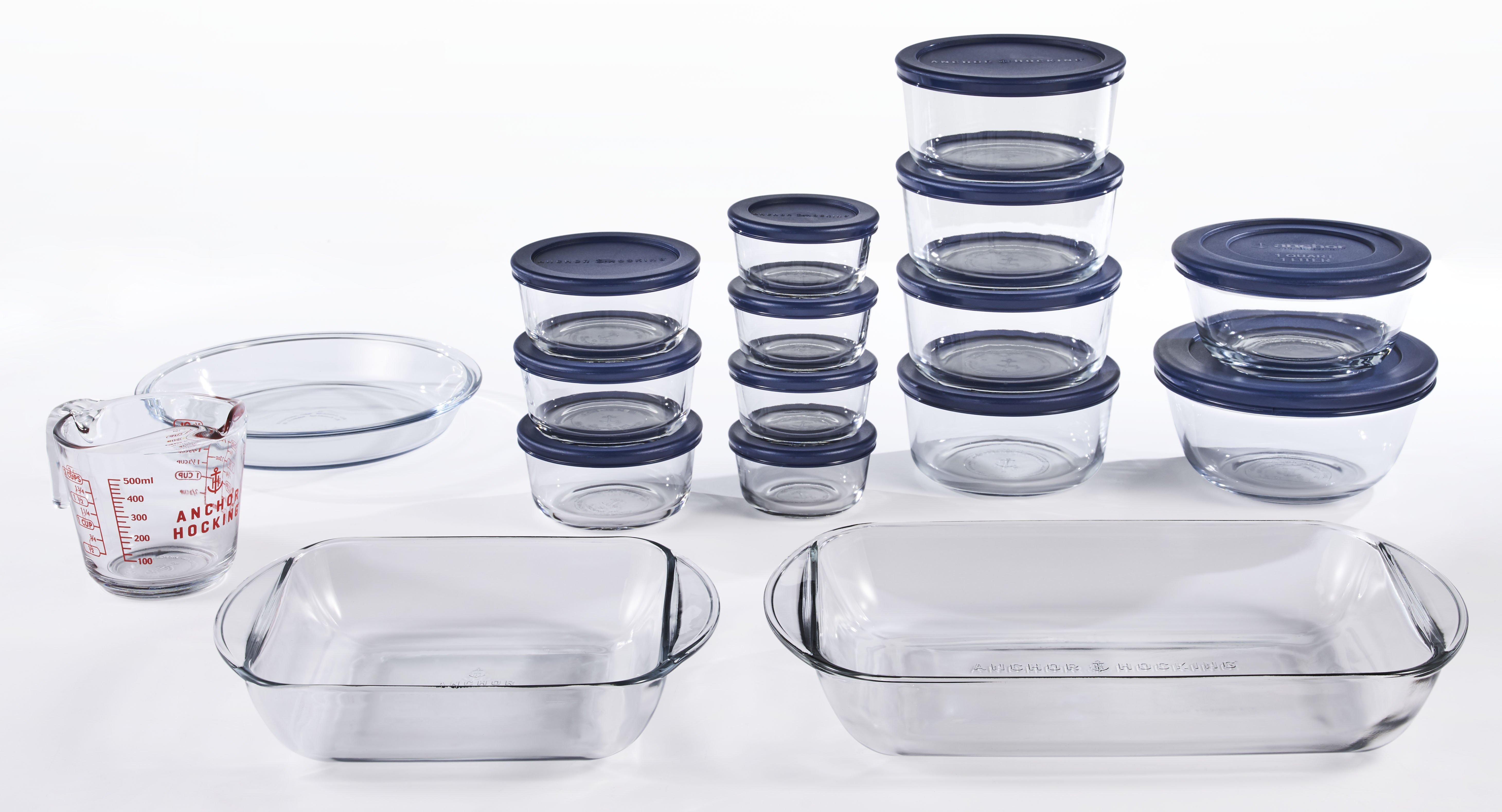 Anchor Hocking Glass Bakeware, Food Storage & Prep Dish Set, 30 Piece - image 1 of 9