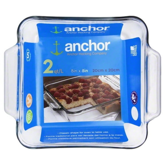 Anchor Hocking Glass Baking Dish, 8 Inch Cake Pan