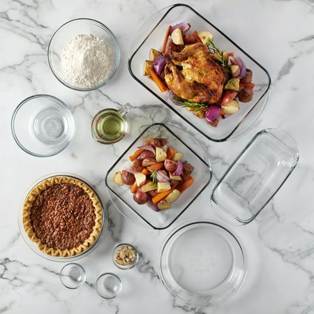 Anchor Hocking Glass Baking Dish Set, 11 Piece Glass Bakeware Set