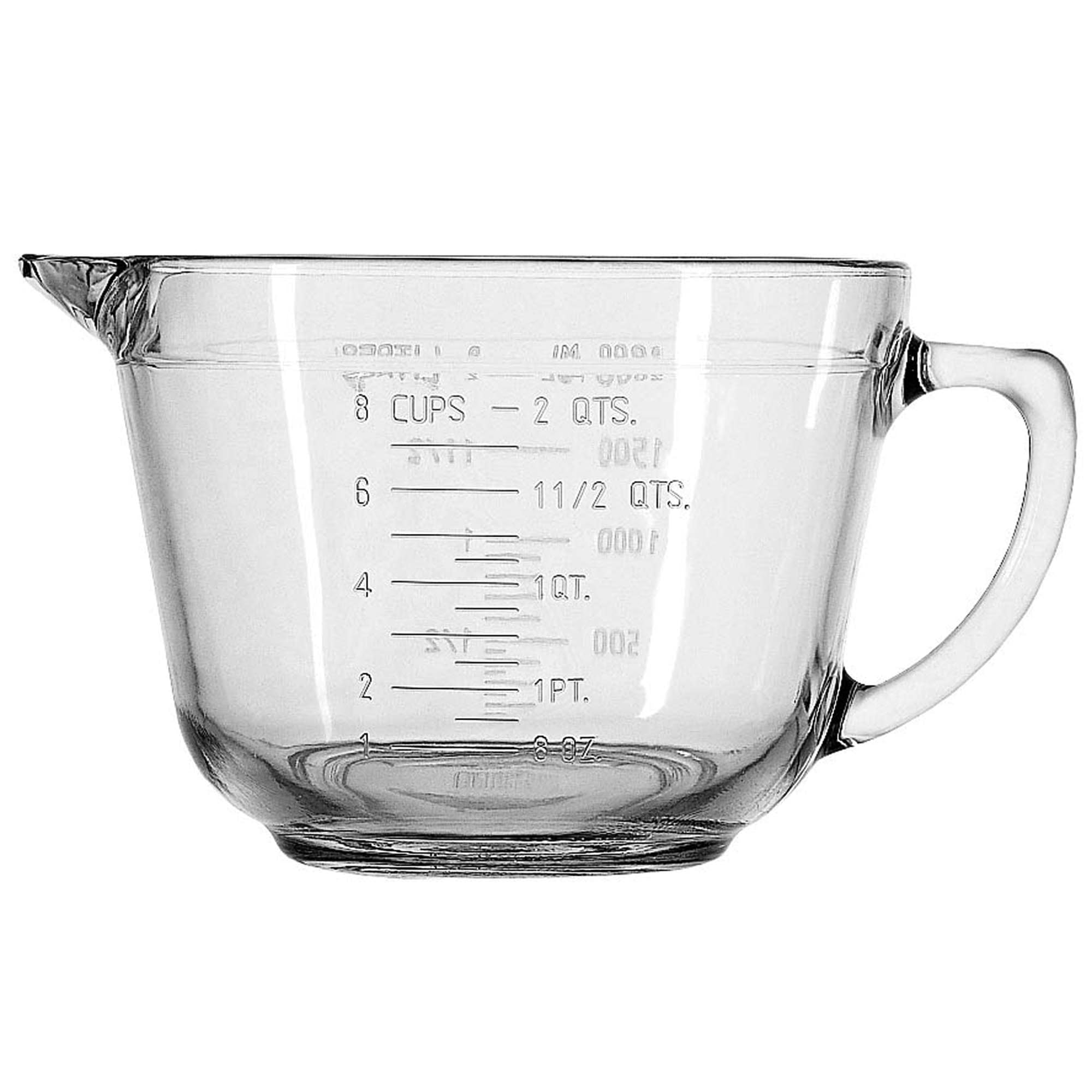 Anchor Hocking 4-Cup 1-Quart 1-Liter Liquid Glass Measuring Cup Red  Lettering