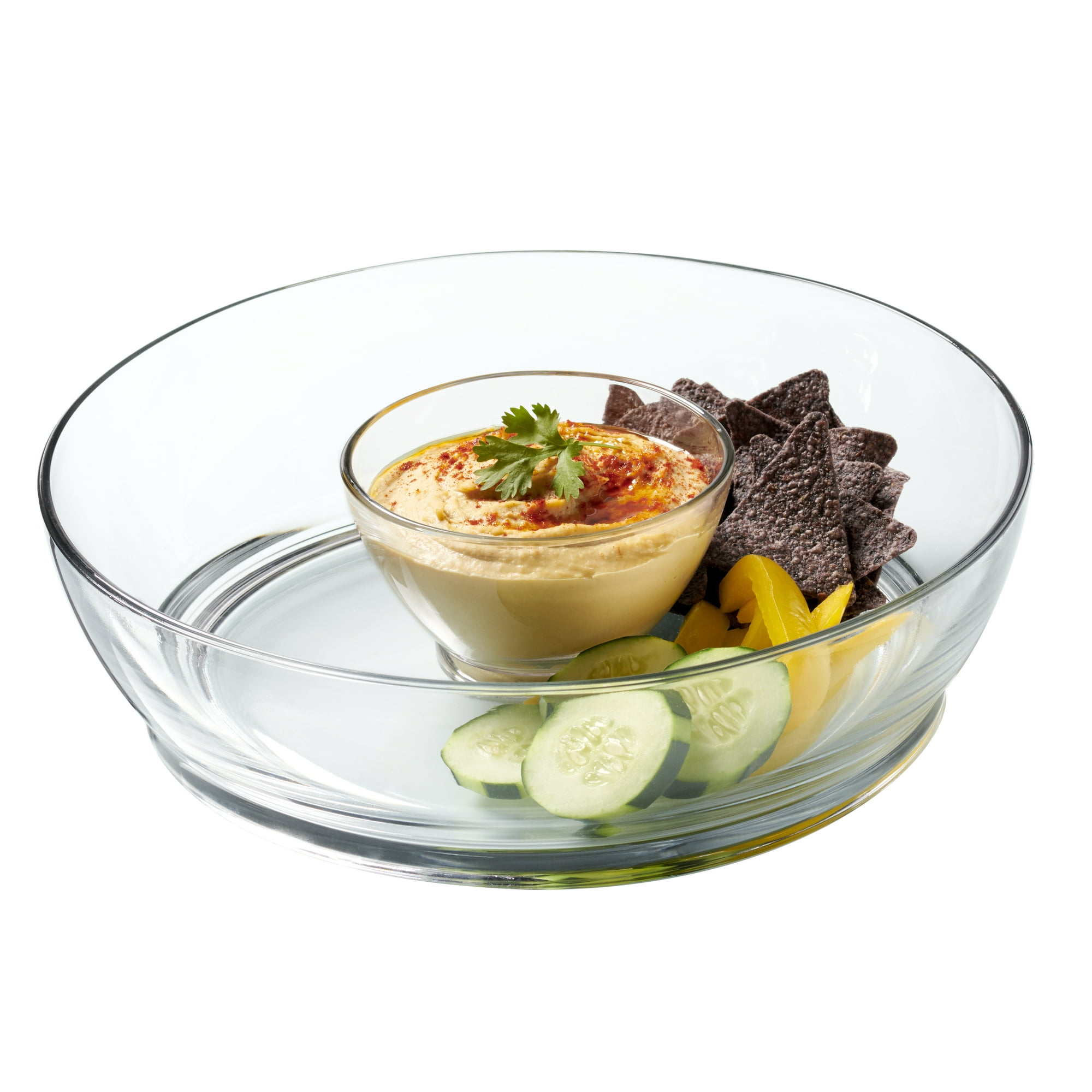 Anchor Hocking Glass Chip & Dip, 2 Piece Set