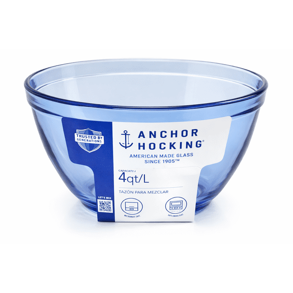 Anchor Hocking Glass Color Mixing Bowl
