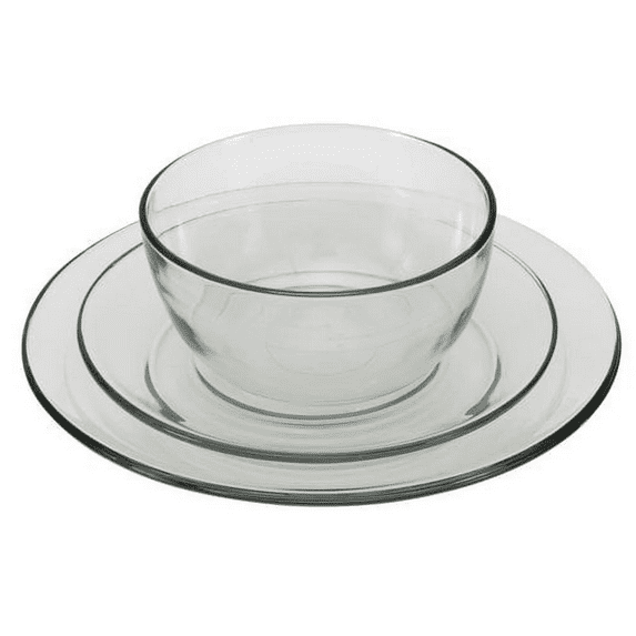 Anchor Hocking Glass Dinnerware Set, 12 Piece Set