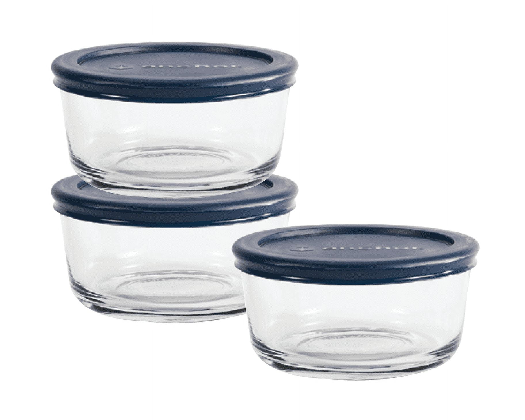 2-Piece Round Glass Baking Dish Set with Bamboo Lids - Oven Safe