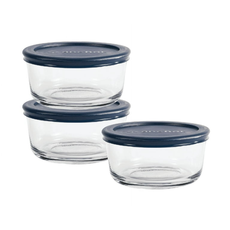 S.ROKE TTAN 3-Cup/710ml/23oz Glass Food Storage Containers, Glass Soup  Containers, Round Glass Food Containers & Kitchen Prep Bowls with Airtight