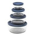 thumbnail image 1 of Anchor Hocking Glass Food Storage Containers with Lids, 8 Piece Set, 1 of 13