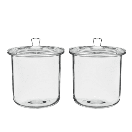 Anchor Hocking Goode Sundry 3 Quart Glass Jar with Lid, 2 Pack