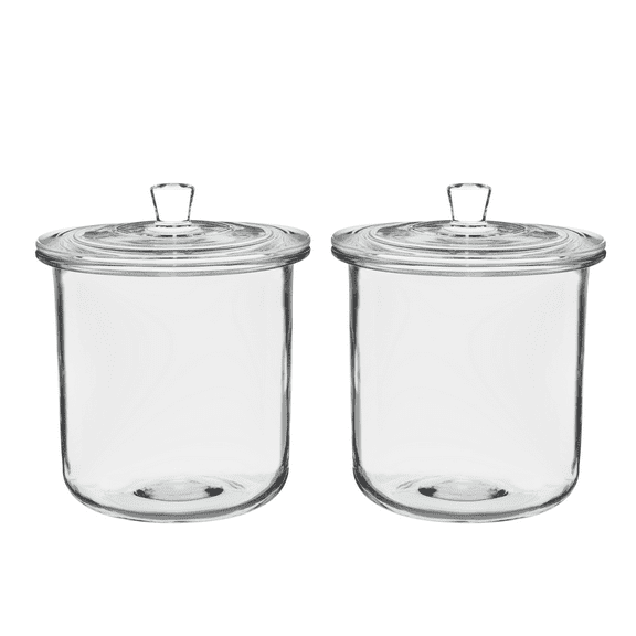 Anchor Hocking Goode Sundry 3 Quart Glass Jar with Lid, 2 Pack