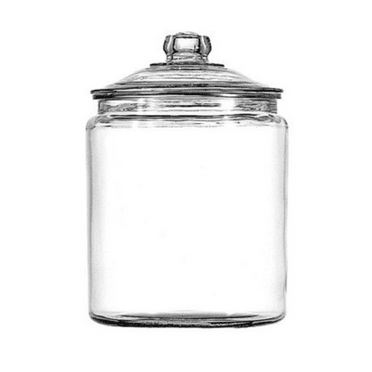 Anchor Hocking Heritage Hill Glass Jar with Lid, 1/2 Gallon