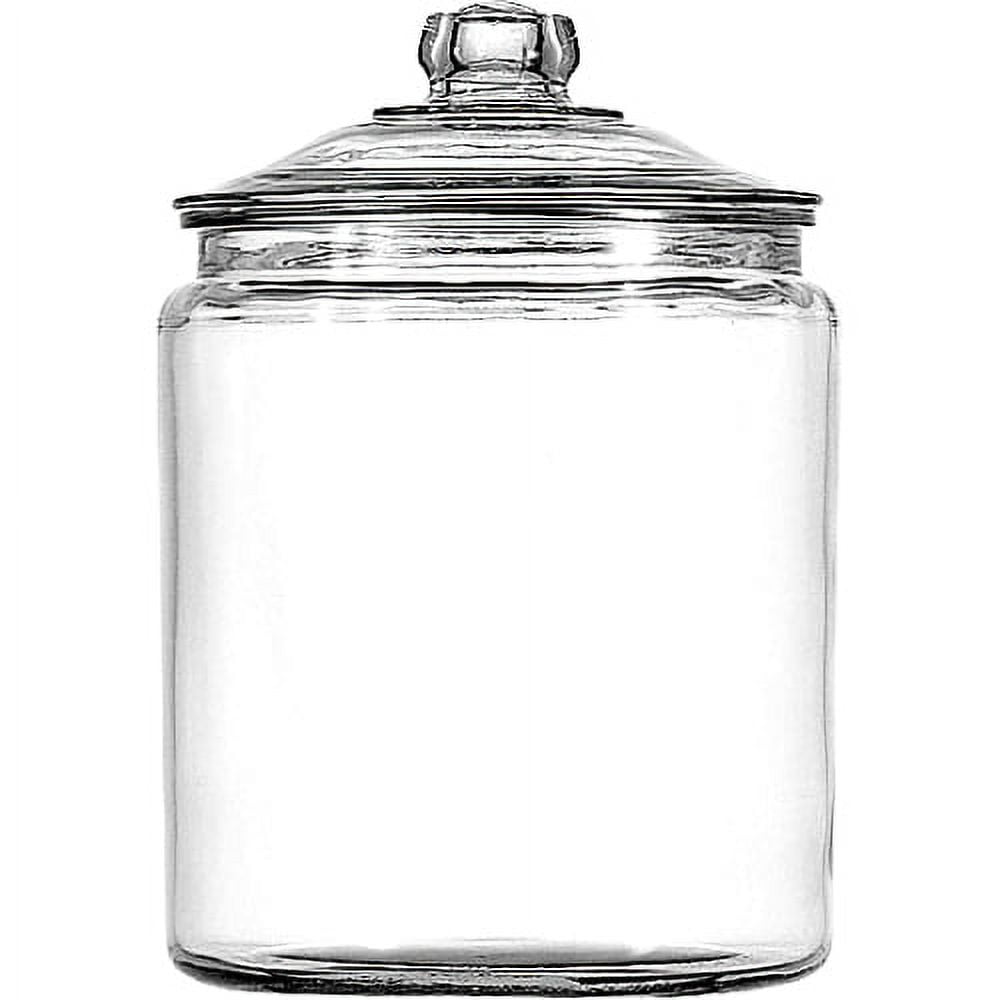 Clear Glass 2-Gallon Food Storage Jar with Lid