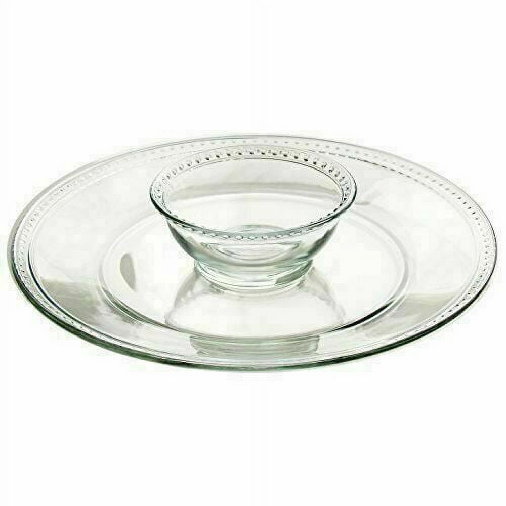 Anchor Hocking Isabella Glass 2 Piece Chip and Dip