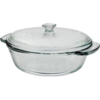 Clear Glass 2-Quart Casserole Bowl with Lid