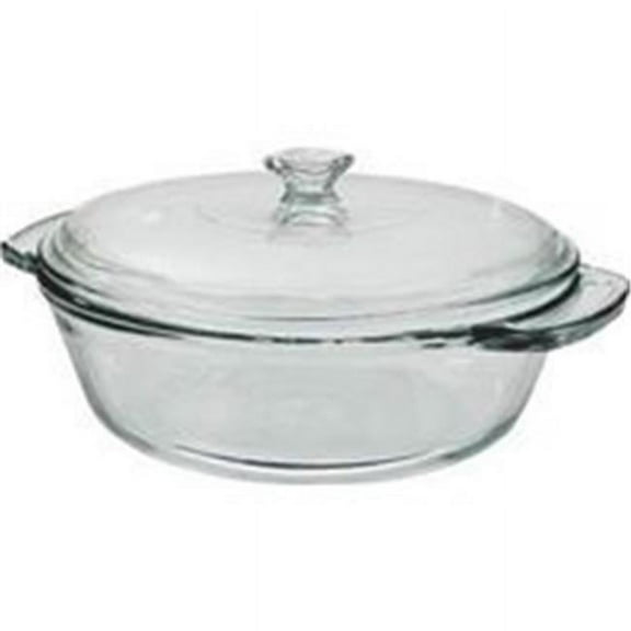 Anchor Hocking Oven Basics Casserole Bowl, 2 qt, Clear Glass, 10.44 in L x 11-3/4 in W x 11-3/4 in H