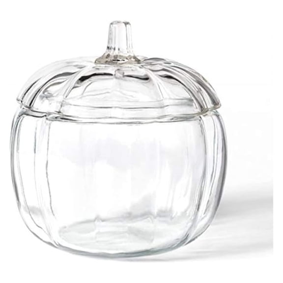 Anchor Hocking Pumpkin Candy Jar - Fall Harvest Decor - Glass Container with Lid - 64oz - Halloween Treats & Autumn Display - Kitchen & Home Storage