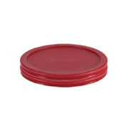 Anchor Hocking Replacement Lids for Glass Storage 7 Cup Capacity, Set of 2 Round Red Lids