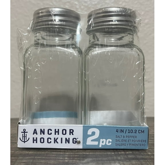 Anchor Hocking Salt & Pepper Shaker Set 2 Pack