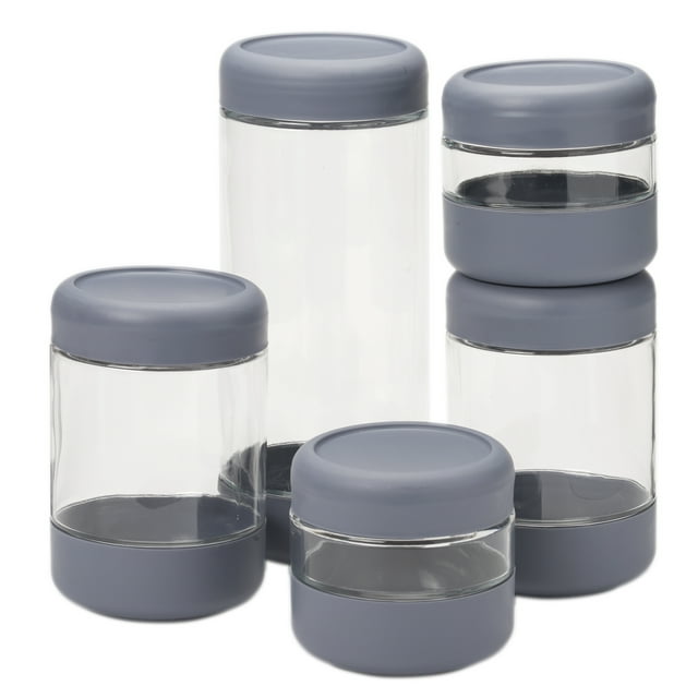 5 Piece Anchor Hocking SecureLock Revolution Clear Glass Canister Set only $10.33: eDeal Info