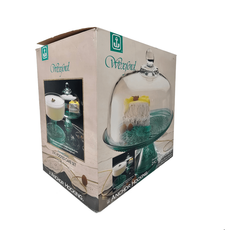 Vintage Anchor Hocking Cake Set Vintage Anchor Hocking Cake Stand