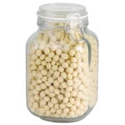 Anchor Hocking2 Pack 67oz Glass Jars Airtight Hinged Hermes Lids Kitchen Storage Canisters