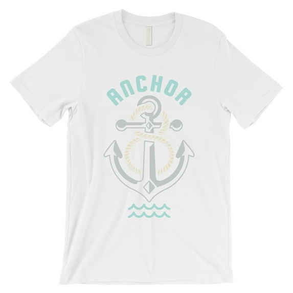 Anchor Hook Mens Unique Graphic Tee Vintage Retro Style T-Shirt