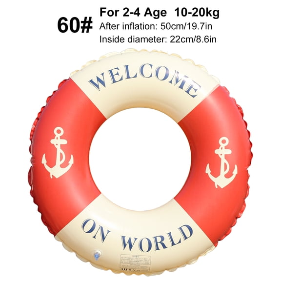 Anchor Inflatable Pool Float Ring, Thickened PVC Swim Tube for Beach and Summer Pool Party