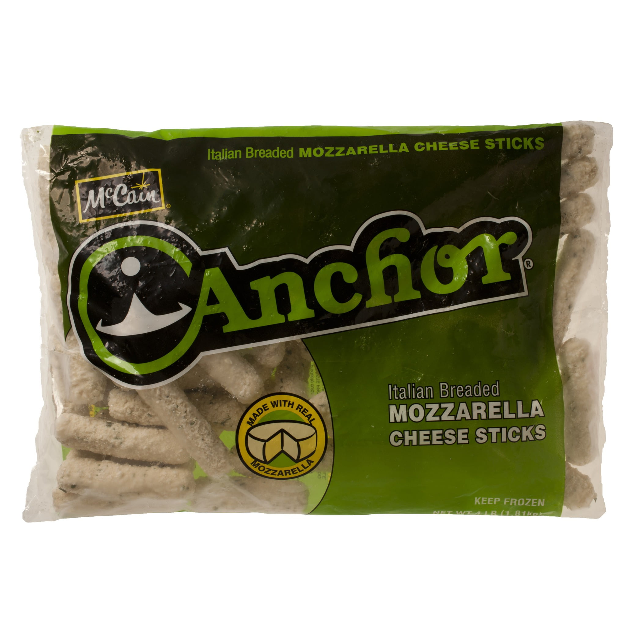 Anchor Italian Breaded Mozzarella Sticks 4 lb, (Pack of 6)