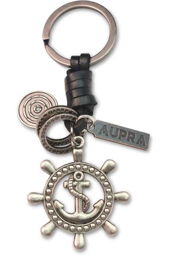 Anchor KeyRing Gift Ideas Sailor Leather KeyChains Addition Surprise Keys Present