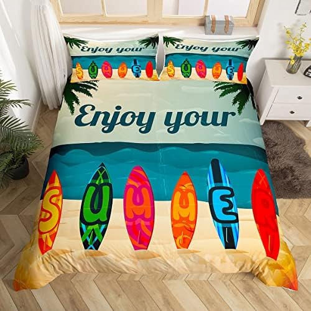 Anchor Kids Duvet Cover Set Full Size Compass Sailboat Rudder Ocean