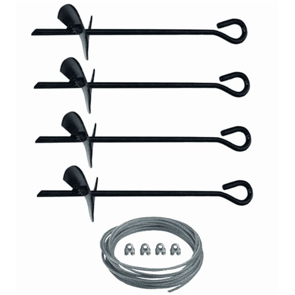 Anchor Kit for storage shed or portable building tie down. MinuteMan.