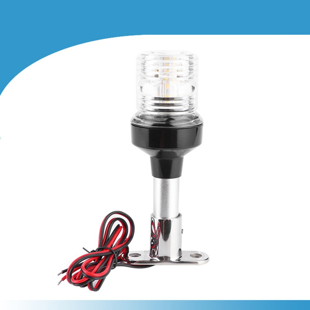 Battery Powered LED Boat Navigation Light - White, IP67 Waterproof, With Multiple Mounts