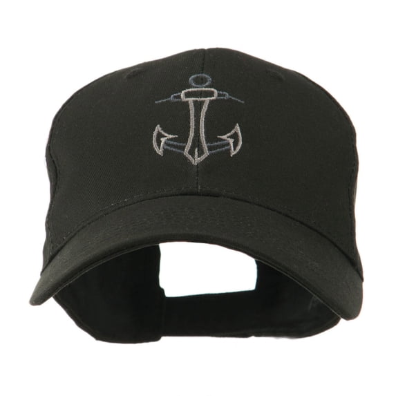 Anchor Logo Embroidered Cap - Black OSFM