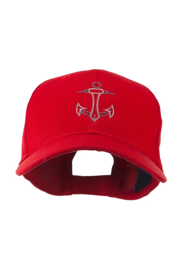 Anchor Logo Embroidered Cap - Red OSFM