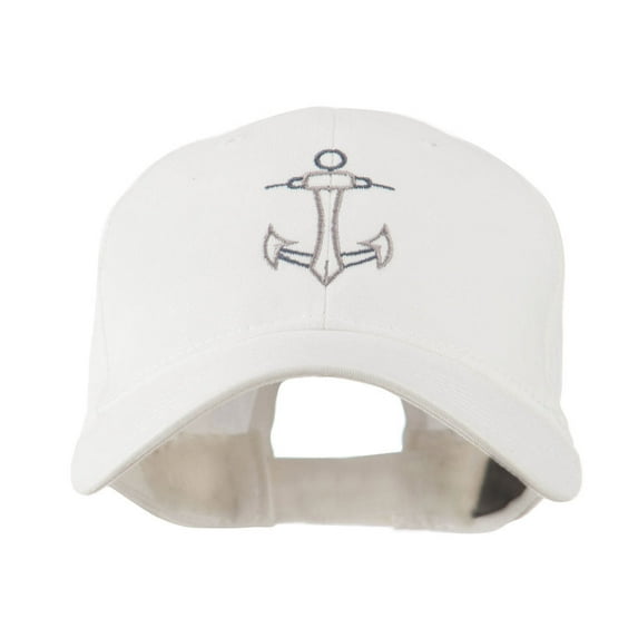 Anchor Logo Embroidered Cap - White OSFM