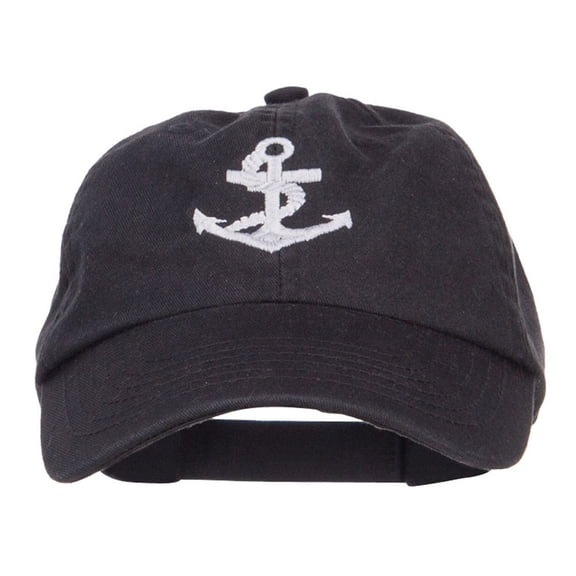 Anchor Logo Embroidered Low Cap - Black OSFM