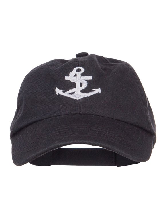 Anchor Logo Embroidered Low Cap - Black OSFM