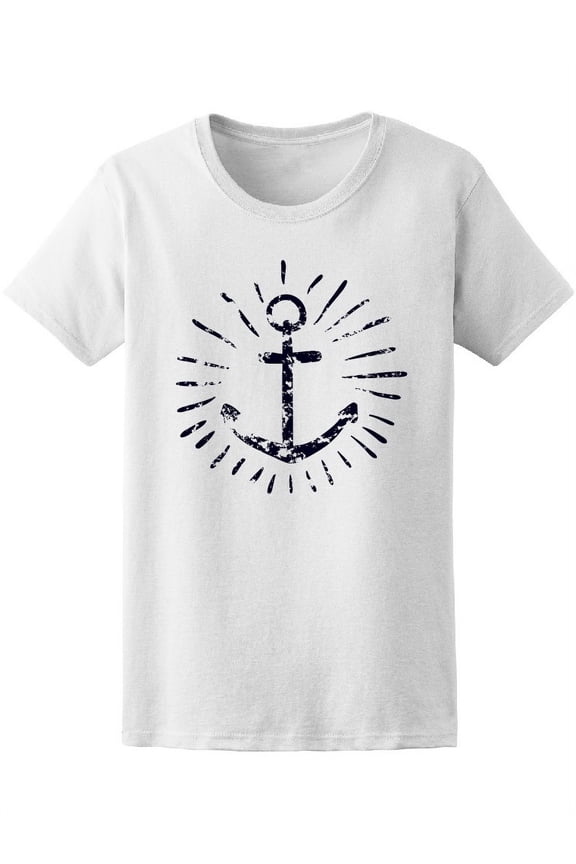 Anchor Logo Vintage Style T-Shirt Women -Image by Shutterstock, Female Medium