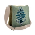 thumbnail image 1 of Anchor Messenger Bag, Diamond Pattern Nautical, Unisex Cross-body, by Ambesonne, 1 of 2